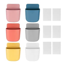Wall Mounted Storage Box Mobile Phone Plug Holder Stand Rack Remote Control Storage Organizer Case For Air Conditioner TV