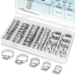 40pcs box-packed 8-29mm stainless steel American style throat clamp box clamp combination clamp ring clamp ring joint