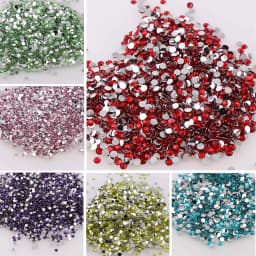1000pcs Non Hot Fix Rhinestones 2/3/4mm Round Resin Flatback Crystal Rhinestone DIY Nail Art Jewelry Garment Decorations Glue On
