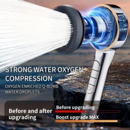 1pc Filtered Supercharged Shower Head Four-speed Adjustment With Water Seal Multi-functional Home Shower Bathroom Accessories