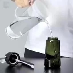 470ML/16oz Light-Blocking Dark Oil Sprayer for Cooking 2 in 1 Olive Oil Dispenser Bottle for Kitchen Dark Green Glass Oil Bottle