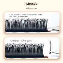 Yelix Camellia Lashes with Adhesive LC LB LJ C D Curl Eyelashes Natural Soft Eyelash Extensions Russian Volume Individual Lashes