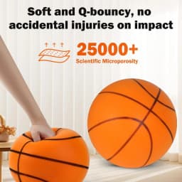Silent Dribbling Basketball Indoor Foam Ball Size 3/5/7 High Bounce Noiseless Non-deforming For Indoor Training Basketball