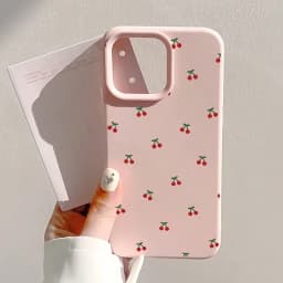 For iPhone 18 17 16 15 14 13 12 11 Pro Max Case Cute Cartoon Cherry Graphic Silicone Phone Cover For iPhone 16 Plus Soft Fundas