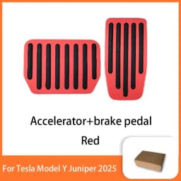 For Tesla Model Y L/Y Juniper 2026 Upgrade Foot Pedal Pads Non-slip Accelerator Brake Rest Performance Aluminum Mats Accessories