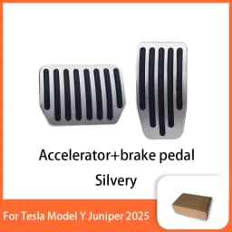 For Tesla Model Y L/Y Juniper 2026 Upgrade Foot Pedal Pads Non-slip Accelerator Brake Rest Performance Aluminum Mats Accessories