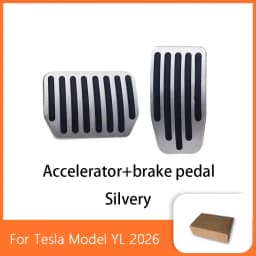 For Tesla Model Y L/Y Juniper 2026 Upgrade Foot Pedal Pads Non-slip Accelerator Brake Rest Performance Aluminum Mats Accessories