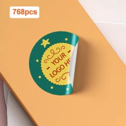 Customizable Photo Stickers with Multicolor Logos - Durable Waterproof Labels for Promotional Events & Corporate Gifts