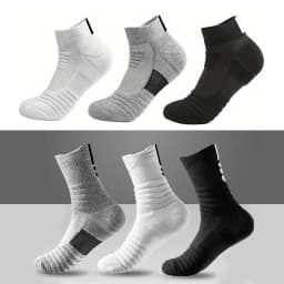 1/3 Pairs Anti-slip Football Socks Men Cotton Sock Short Long Tube Soccer Basketball Sport Socks Breathable Deodorous Sock 39-45