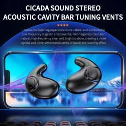 Waterproof Wireless Bluetooth 5.3 Headsets Mini headset Painless Call Noise Cancelling Thin Headphones Fit for Sleeping/Sports