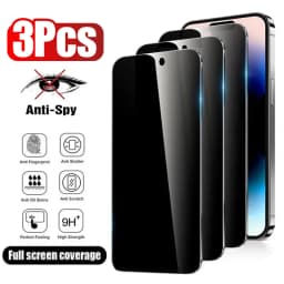 3PCS Anti-Spy Glass for IPhone 18 17 16 15 14 13 12 11 Pro Max Privacy Screen Protector for IPhone 13Mini 14Plus 14Pro Glass 16e