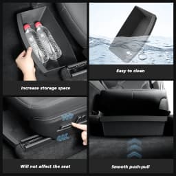 TEKSY For Tesla New Model Y 2025 2026 Launch Juniper Teslajuniper Front Seats Under Seat drawer TPE Storage Box