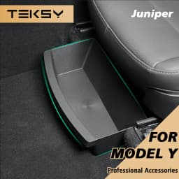 TEKSY For Tesla New Model Y 2025 2026 Launch Juniper Teslajuniper Front Seats Under Seat drawer TPE Storage Box