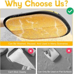 Pet Hair Remover Brush Kitten Hair Remover Gloves Deshedding Brush Glove for Dog Cat Double-Sided Fur Hair Cleaning for Carpet