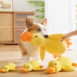 Cute Dog Toy Stomping Duck Bite Resistant Grinding Teeth Cleaning Large Dog Interactive Entertainment Puppy Boredom Plush Toy