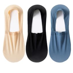 3Pairs Men Boat Socks Thin Breathable Soft Casual Summer Invisible Sock High Quality Solid Color Silicone Non-slip Low Cut Sox