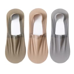 3Pairs Men Boat Socks Thin Breathable Soft Casual Summer Invisible Sock High Quality Solid Color Silicone Non-slip Low Cut Sox