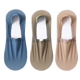 3Pairs Men Boat Socks Thin Breathable Soft Casual Summer Invisible Sock High Quality Solid Color Silicone Non-slip Low Cut Sox