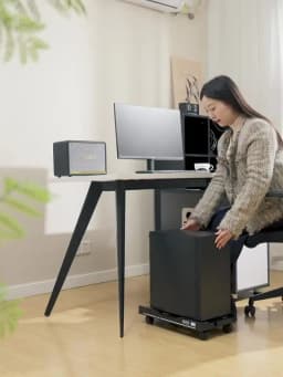 New CPU Stand Adjustable Bracket PC Holder Cart Mobile Computer Tower Stand with Rolling Caster Wheels Adjustable Desktop Stand
