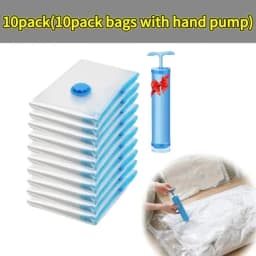 1-10pcs Thickened Vacuum Compression Bag,Transparent Quilt Vacuum Bags, Storage Bags, Household Clothing Storage and Sorting Bag