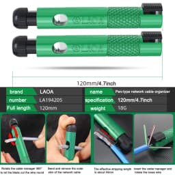 LAOA Professional Pen-Type Network Cable Straightener, Super Five, Six or Seven Types of Network Cable Splitter