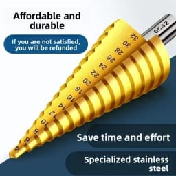 HSS Step Drill Bit 4-12mm 4-20mm 4-32mm Hex Titanium Cone Hole Cutter Multifunction Reamer Plate Iron Aluminum Plate Drilling Me