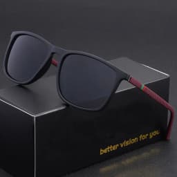 Classic Square Men's Sunglasses Comfortable Lightweight Black Frame Glasses Ideal for Travel Photography Gifts