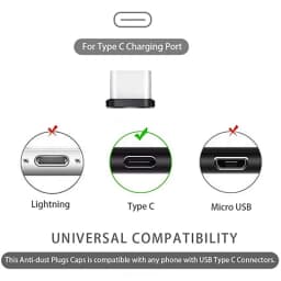 4Pcs USB C Dust Plug With Cleaning Brush Anti Dust USB-C Plug Cover Charging Port Cover Caps For Samsung Xiaomi All Type C Phone