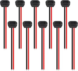 5/10pcs Type-C Female Chassis Connector USB C Female Chassis Direct Crimp Jack Female Charging Port Extension Power Cable