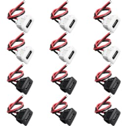 5/10pcs Type-C Female Chassis Connector USB C Female Chassis Direct Crimp Jack Female Charging Port Extension Power Cable