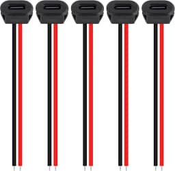 5/10pcs Type-C Female Chassis Connector USB C Female Chassis Direct Crimp Jack Female Charging Port Extension Power Cable