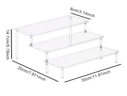 1-4 Tier Acrylic Display Stand Durable Display Rack For Cupcake Perfume Doll Transparent Trapezoidal Blind Box Storage Shelf