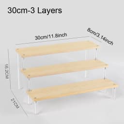 1-4 Tier Acrylic Display Stand Durable Display Rack For Cupcake Perfume Doll Transparent Trapezoidal Blind Box Storage Shelf
