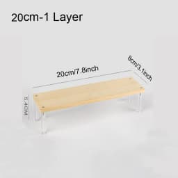 1-4 Tier Acrylic Display Stand Durable Display Rack For Cupcake Perfume Doll Transparent Trapezoidal Blind Box Storage Shelf