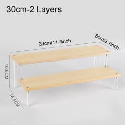1-4 Tier Acrylic Display Stand Durable Display Rack For Cupcake Perfume Doll Transparent Trapezoidal Blind Box Storage Shelf