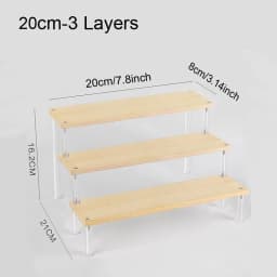 1-4 Tier Acrylic Display Stand Durable Display Rack For Cupcake Perfume Doll Transparent Trapezoidal Blind Box Storage Shelf
