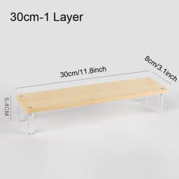 1-4 Tier Acrylic Display Stand Durable Display Rack For Cupcake Perfume Doll Transparent Trapezoidal Blind Box Storage Shelf