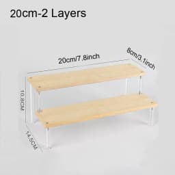 1-4 Tier Acrylic Display Stand Durable Display Rack For Cupcake Perfume Doll Transparent Trapezoidal Blind Box Storage Shelf