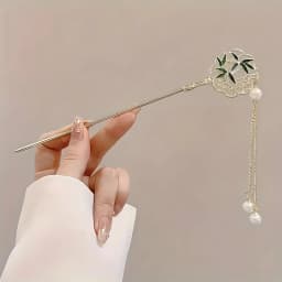 1/6pcs Elegant Chinese Style Tassel Hair Stick Traditional Floral Design Hairstyle Accessory Women Jewelry Hairpin Hairneedle