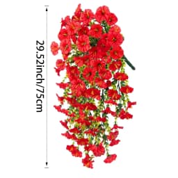 1Pcs Artificial Flowers 75CM Hanging Fake Plant for Home Decor Garden Wedding Decoration Flower Basket Garland Wall Accessories