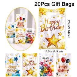 10/20/50pcs Birthday Party Candy Gift Bags Birthday Balloons Hand Bags Happy Birthday Party Decorations Adults Favors Gifts