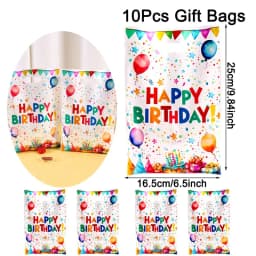 10/20/50pcs Birthday Party Candy Gift Bags Birthday Balloons Hand Bags Happy Birthday Party Decorations Adults Favors Gifts