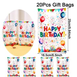 10/20/50pcs Birthday Party Candy Gift Bags Birthday Balloons Hand Bags Happy Birthday Party Decorations Adults Favors Gifts
