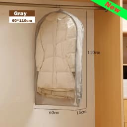 Wardrobe Organizer Bags Down Jacket Air Compression Hanging Bag with Zipper Clothes Dust Cover Bag Save Space Cloth Storage Bag