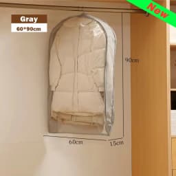 Wardrobe Organizer Bags Down Jacket Air Compression Hanging Bag with Zipper Clothes Dust Cover Bag Save Space Cloth Storage Bag