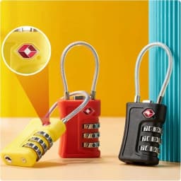 TSA Customs Lock 3 Digits Travel Password Changeable Lock Digital Lock ABS Mini Suitcase Luggage Anti-theft Lock for Airplane