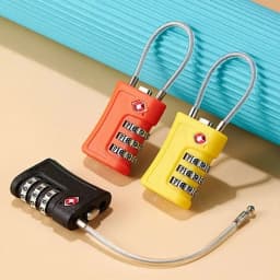 TSA Customs Lock 3 Digits Travel Password Changeable Lock Digital Lock ABS Mini Suitcase Luggage Anti-theft Lock for Airplane