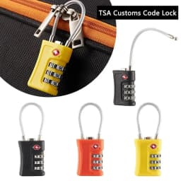 TSA Customs Lock 3 Digits Travel Password Changeable Lock Digital Lock ABS Mini Suitcase Luggage Anti-theft Lock for Airplane