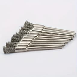 10Pcs Stainless Steel Wire Brushes with a 3.17mm Handle - Ideal for Rotating Tools, Ideal for Cleaning, Rust Removal and Sanding