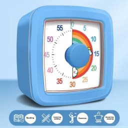 Visual Timer With Night Light School Minuteur 60-Minute Countdown Timer for Kids and Adults Pomodoro Stopwatch Clock